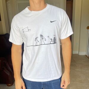 Nike White Basketball Graphic Men's Tee